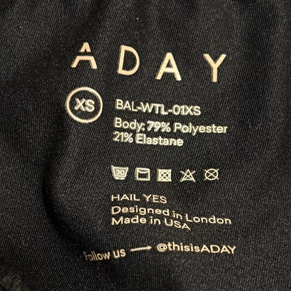 ADAY Hail Yes Black Athletic Joggers Pants Size XS - Picture 5 of 5